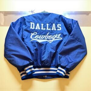 Vintage 80s Delong Dallas Cowboys Men’s XL NFL Football Satin Jacket